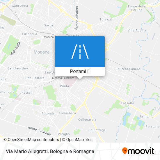 Mappa Via Mario Allegretti