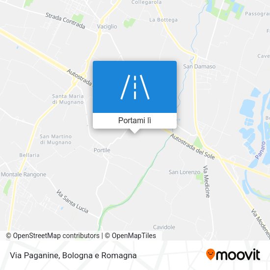 Mappa Via Paganine