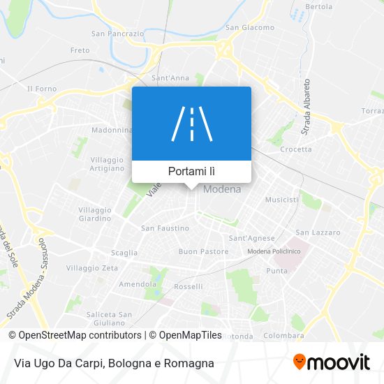 Mappa Via Ugo Da Carpi