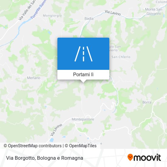 Mappa Via Borgotto