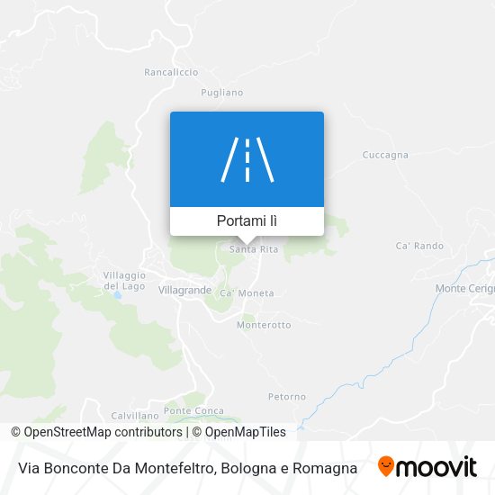 Mappa Via Bonconte Da Montefeltro