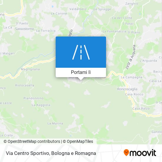 Mappa Via Centro Sportivo