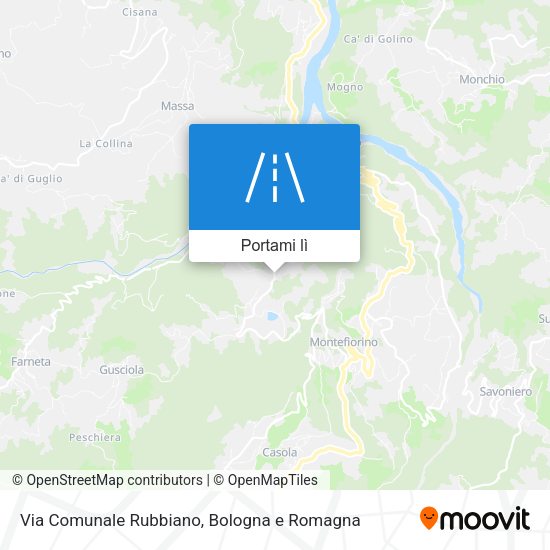 Mappa Via Comunale Rubbiano
