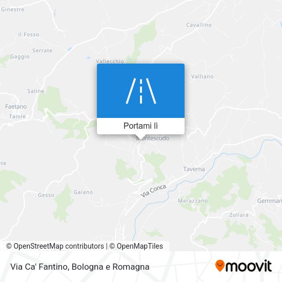 Mappa Via Ca' Fantino