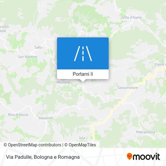 Mappa Via Padulle