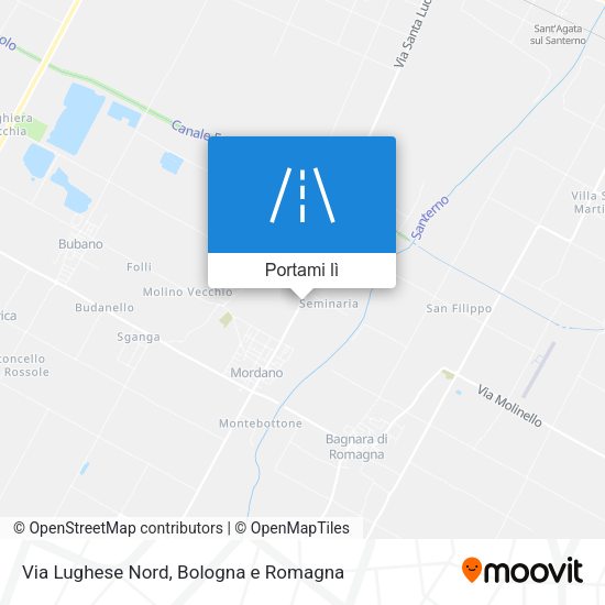 Mappa Via Lughese Nord