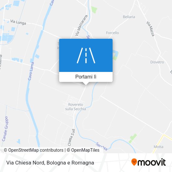 Mappa Via Chiesa Nord