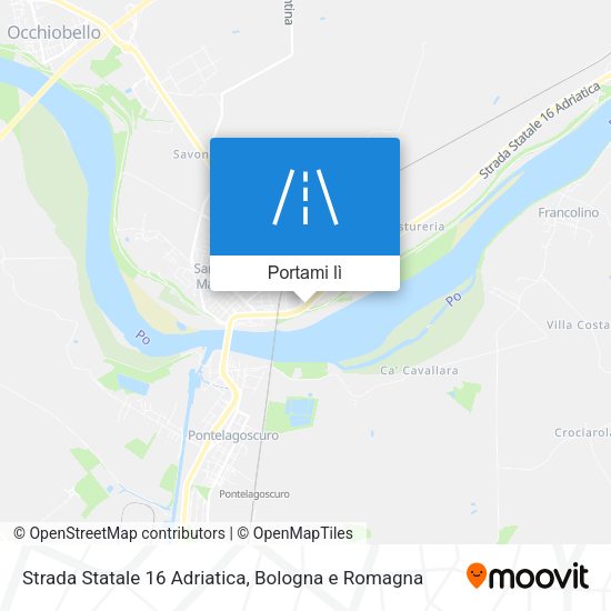 Mappa Strada Statale 16 Adriatica