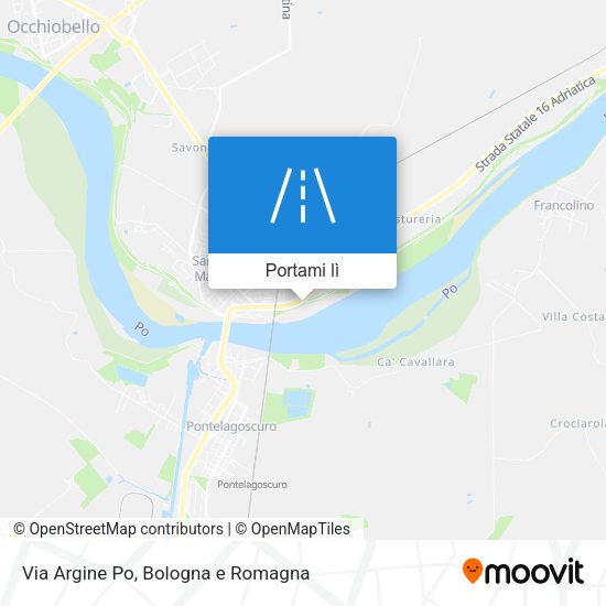 Mappa Via Argine Po