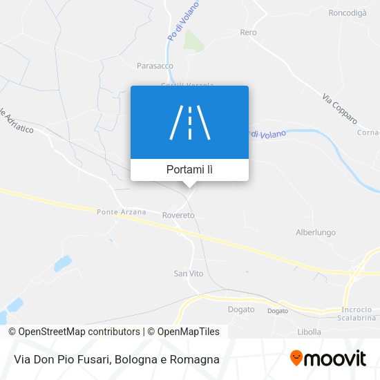 Mappa Via Don Pio Fusari