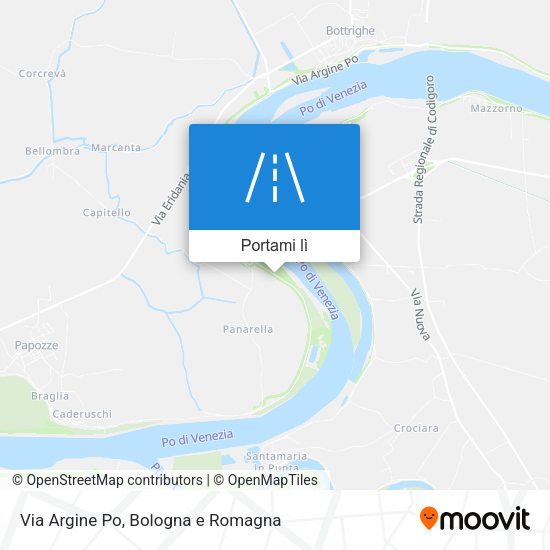 Mappa Via Argine Po