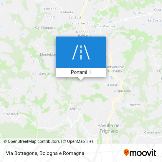 Mappa Via Bottegone