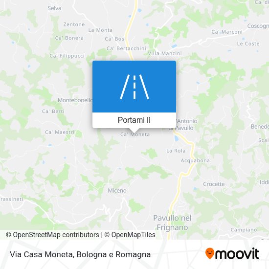 Mappa Via Casa Moneta