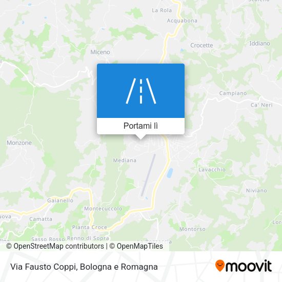 Mappa Via Fausto Coppi