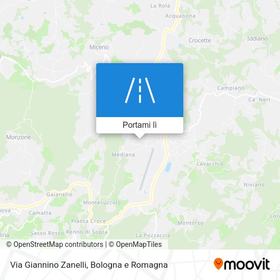 Mappa Via Giannino Zanelli