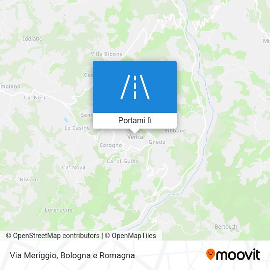 Mappa Via Meriggio