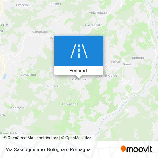 Mappa Via Sassoguidano