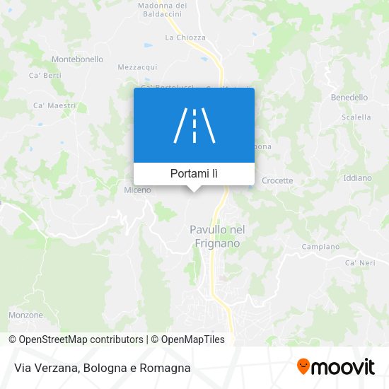 Mappa Via Verzana