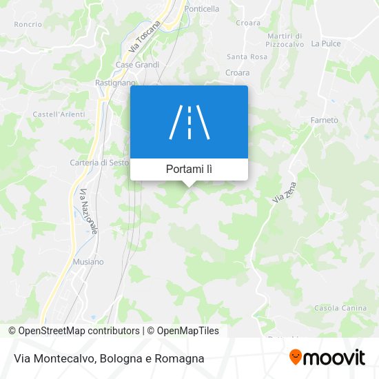 Mappa Via Montecalvo