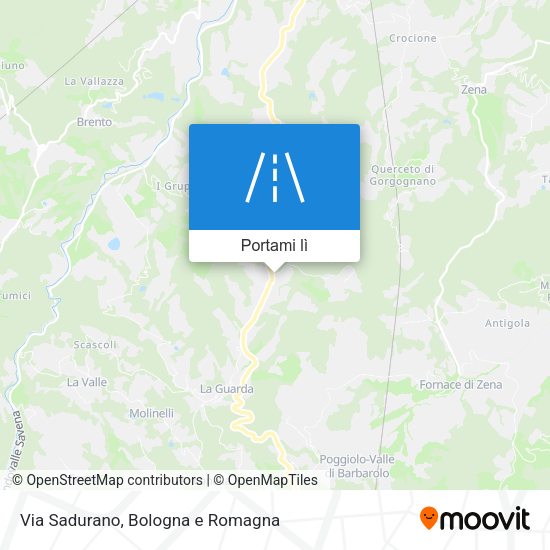 Mappa Via Sadurano