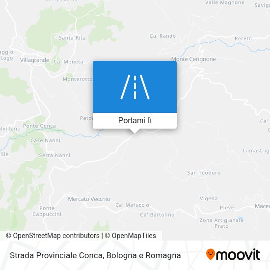 Mappa Strada Provinciale Conca