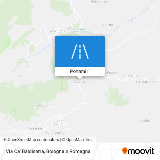 Mappa Via Ca' Baldiserra