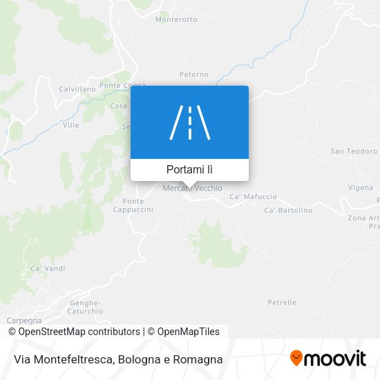 Mappa Via Montefeltresca