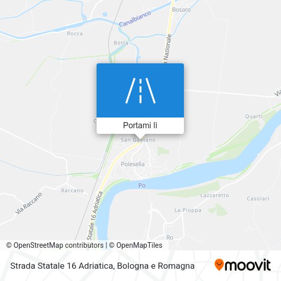 Mappa Strada Statale 16 Adriatica