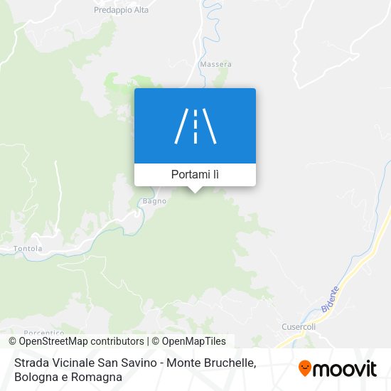 Mappa Strada Vicinale San Savino - Monte Bruchelle