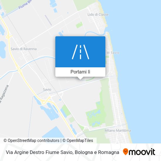 Mappa Via Argine Destro Fiume Savio