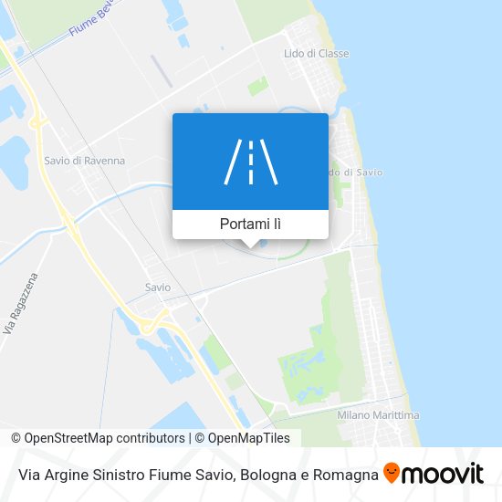 Mappa Via Argine Sinistro Fiume Savio