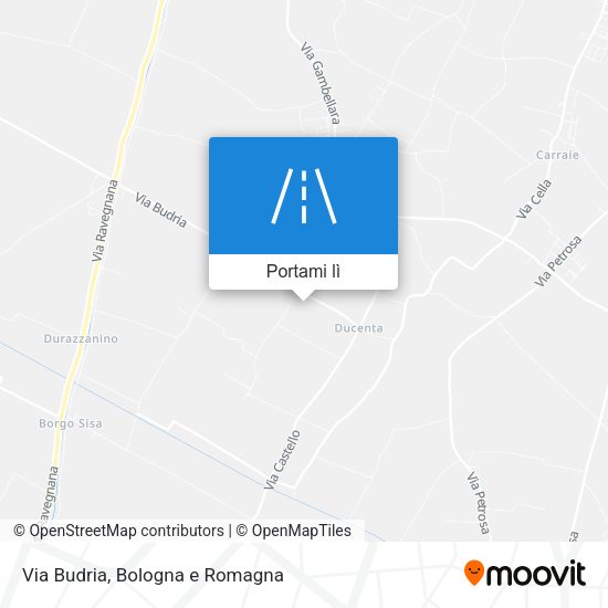 Mappa Via Budria