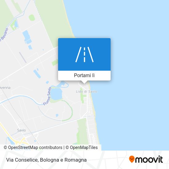 Mappa Via Conselice