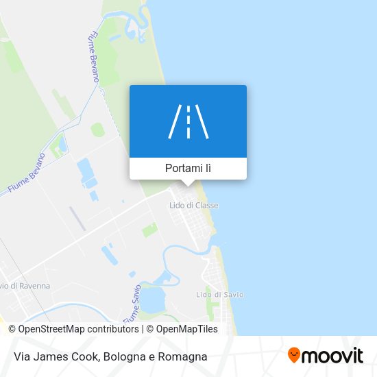 Mappa Via James Cook