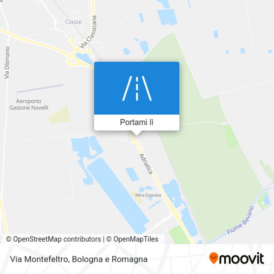 Mappa Via Montefeltro