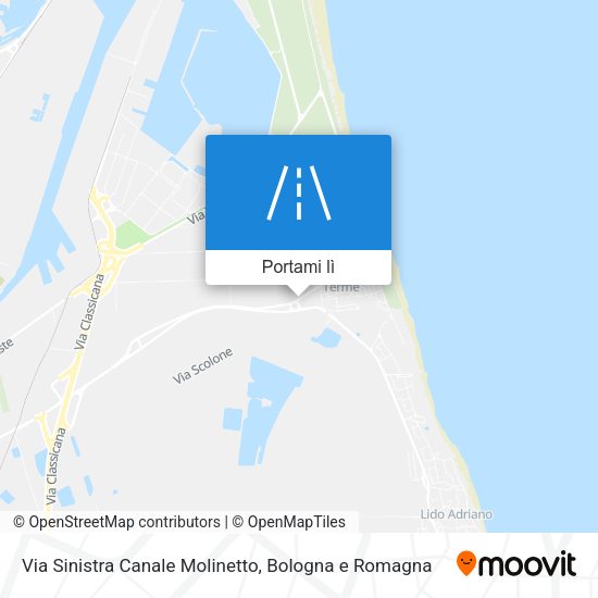 Mappa Via Sinistra Canale Molinetto