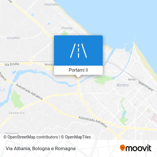Mappa Via Albania