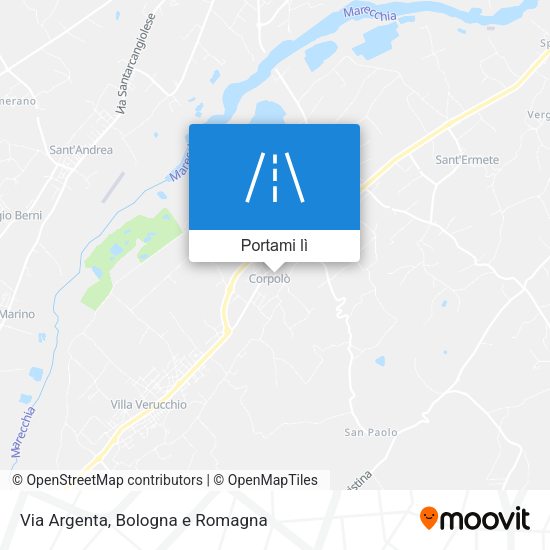 Mappa Via Argenta