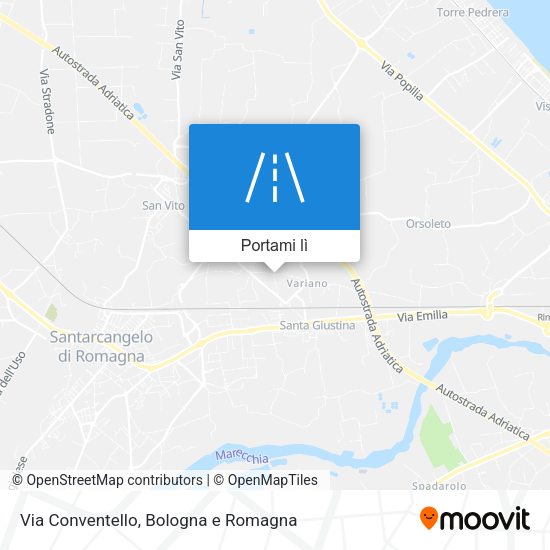Mappa Via Conventello