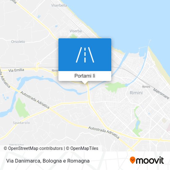Mappa Via Danimarca