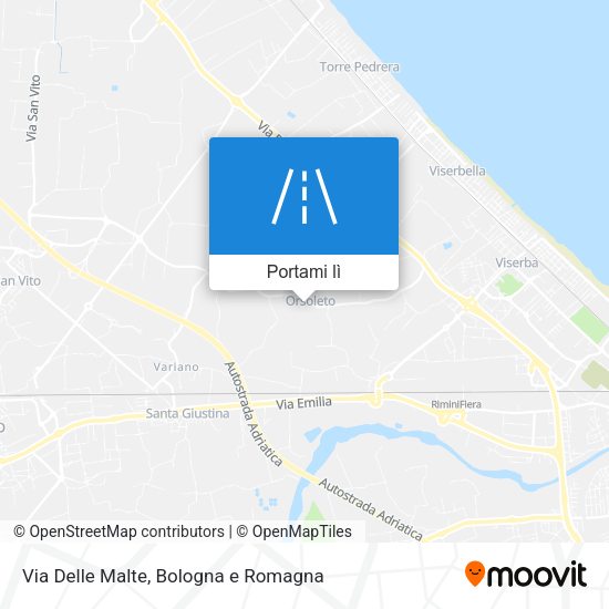 Mappa Via Delle Malte