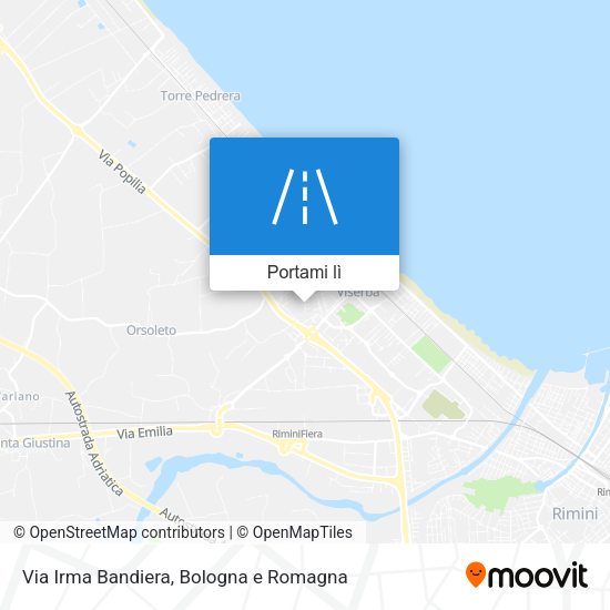 Mappa Via Irma Bandiera