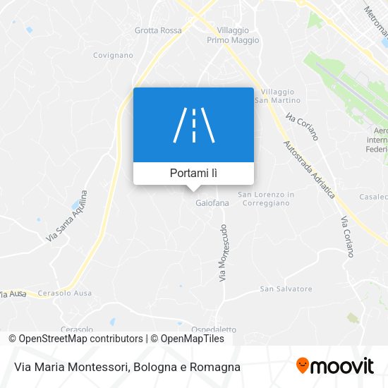 Mappa Via Maria Montessori