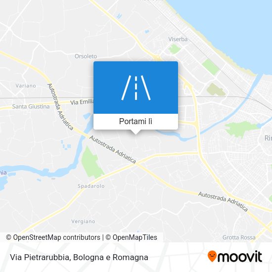 Mappa Via Pietrarubbia
