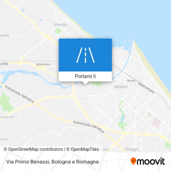 Mappa Via Primo Benassi