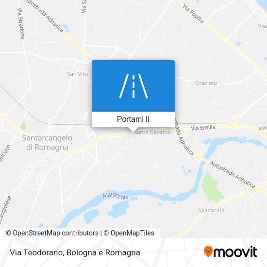 Mappa Via Teodorano