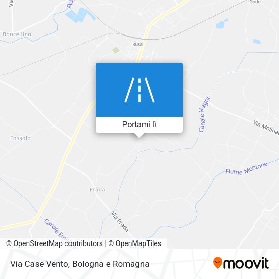 Mappa Via Case Vento