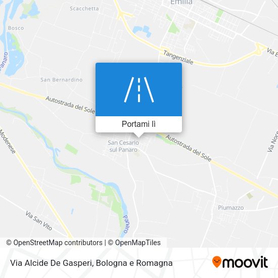 Mappa Via Alcide De Gasperi