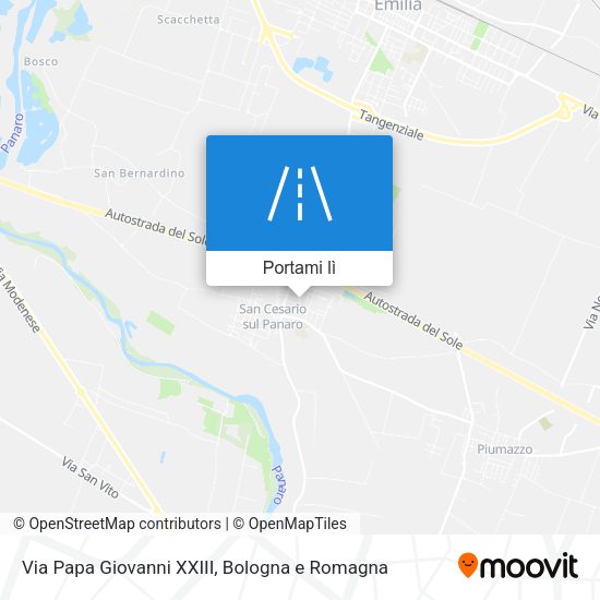 Mappa Via Papa Giovanni XXIII
