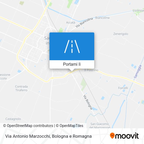 Mappa Via Antonio Marzocchi